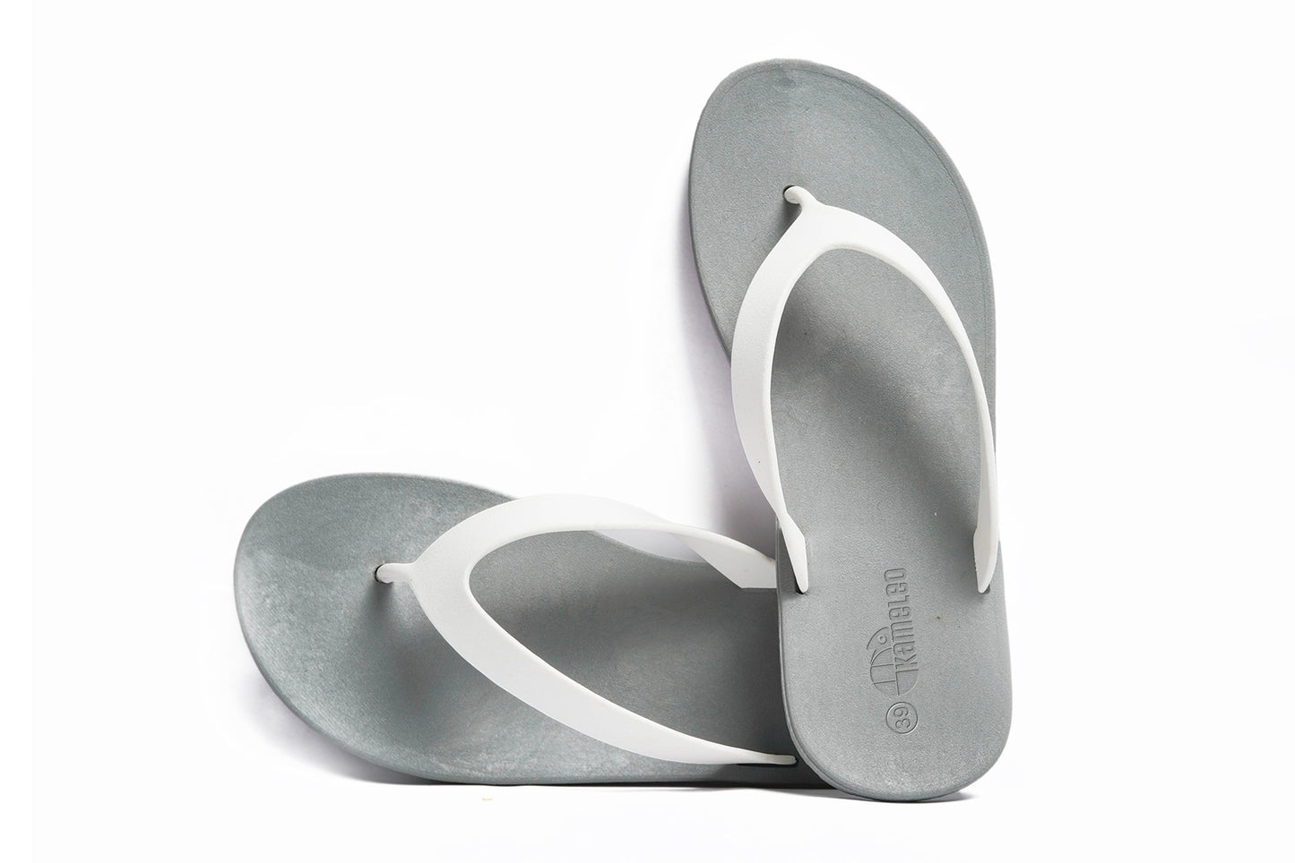 Flippy Grey Sole White Strap