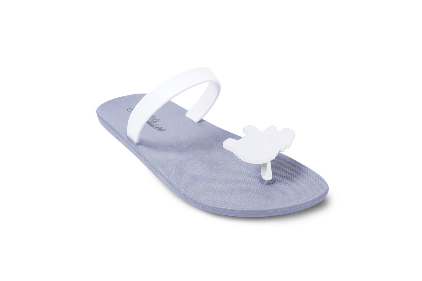 Poppi Hippo Grey Sole White Strap