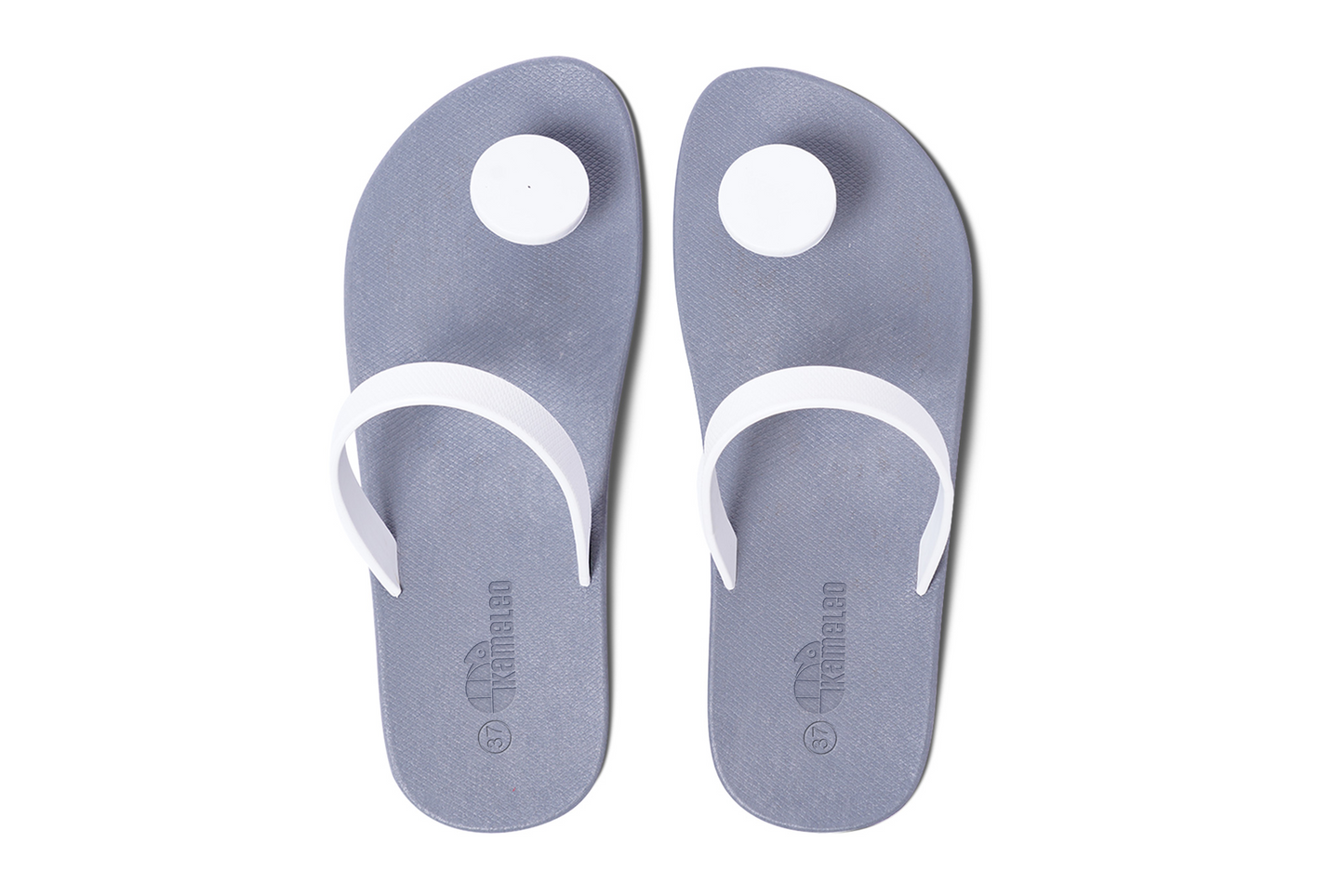 Poppi Dot Grey Sole White Strap