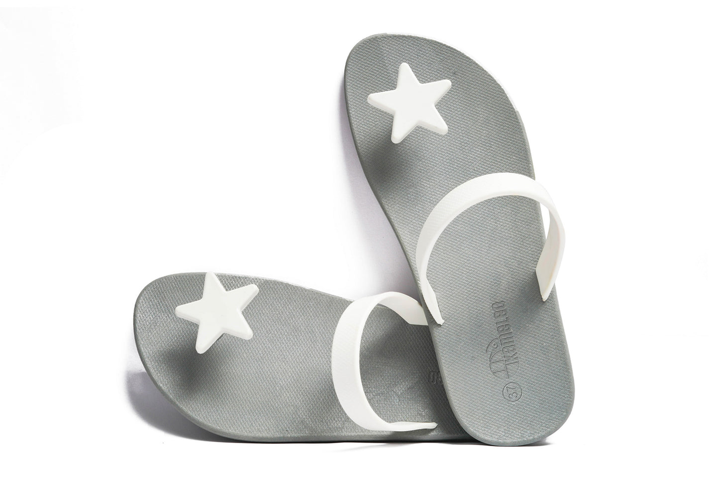 Poppi Star Grey Sole White Strap