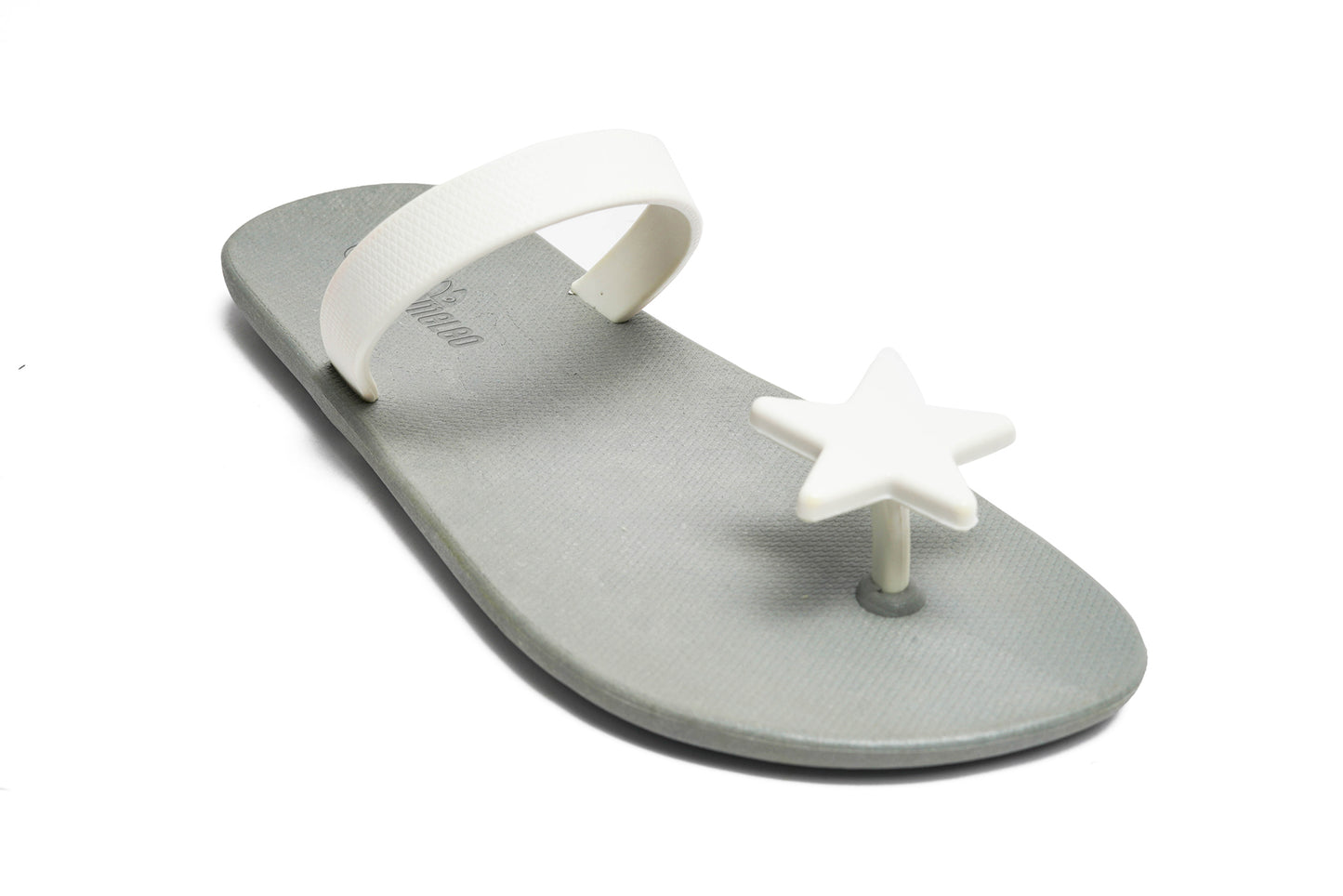 Poppi Star Grey Sole White Strap