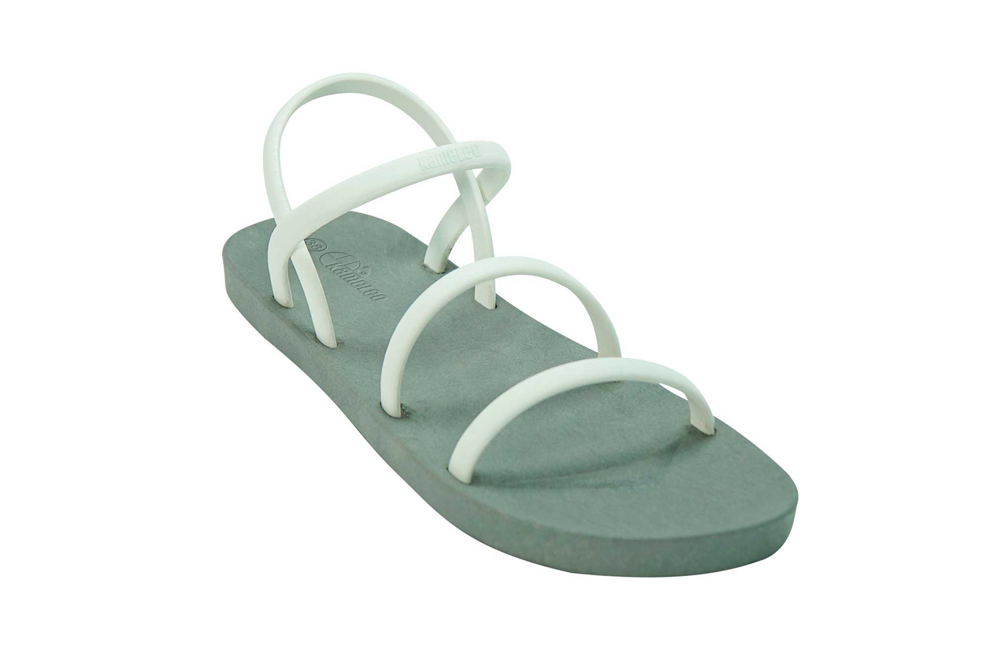 Twin Slim Grey Sole White Strap