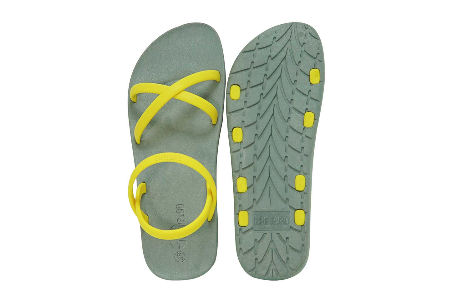 Cross Slim Grey Sole Yellow Strap