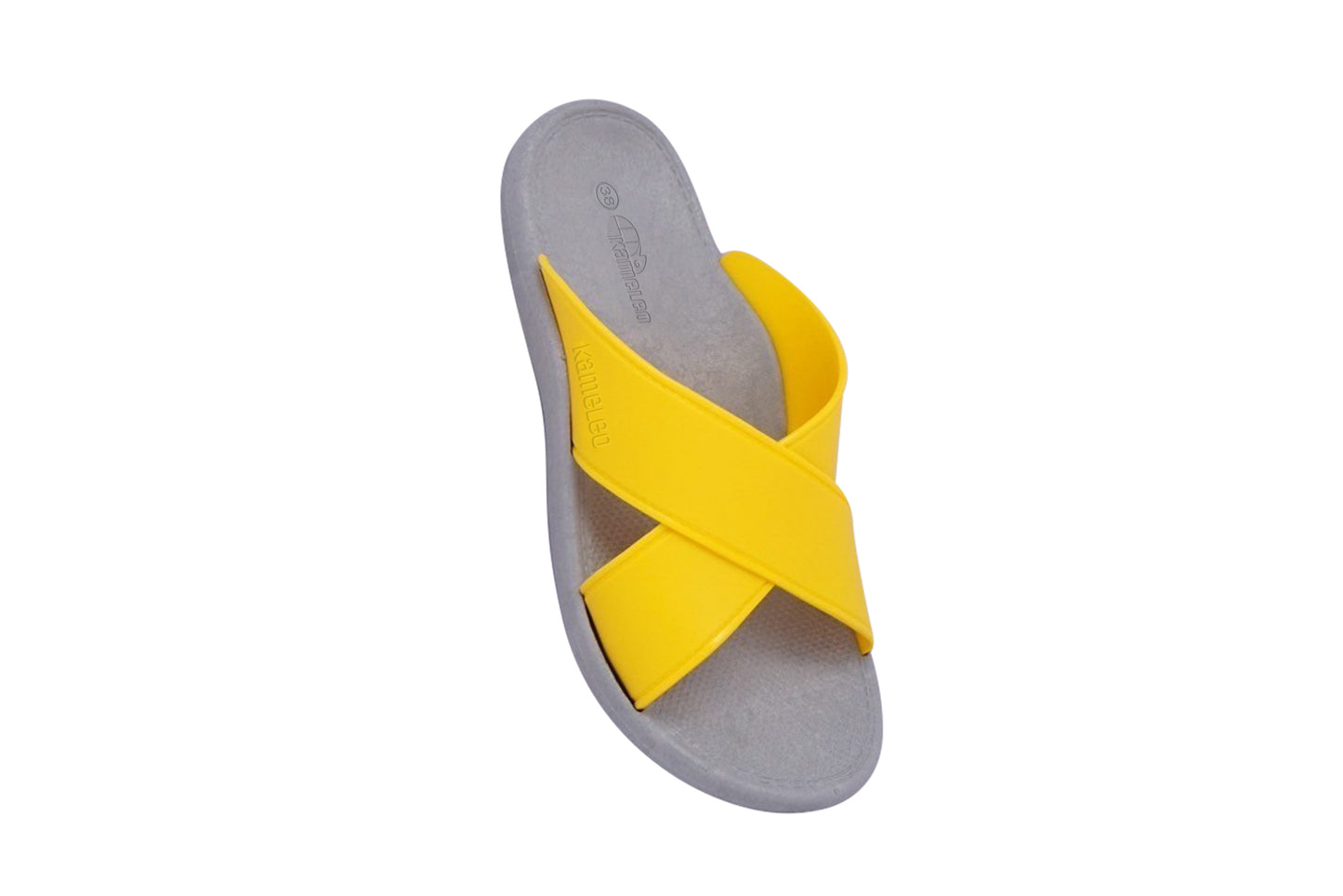 Crossy Grey Sole Yellow Strap