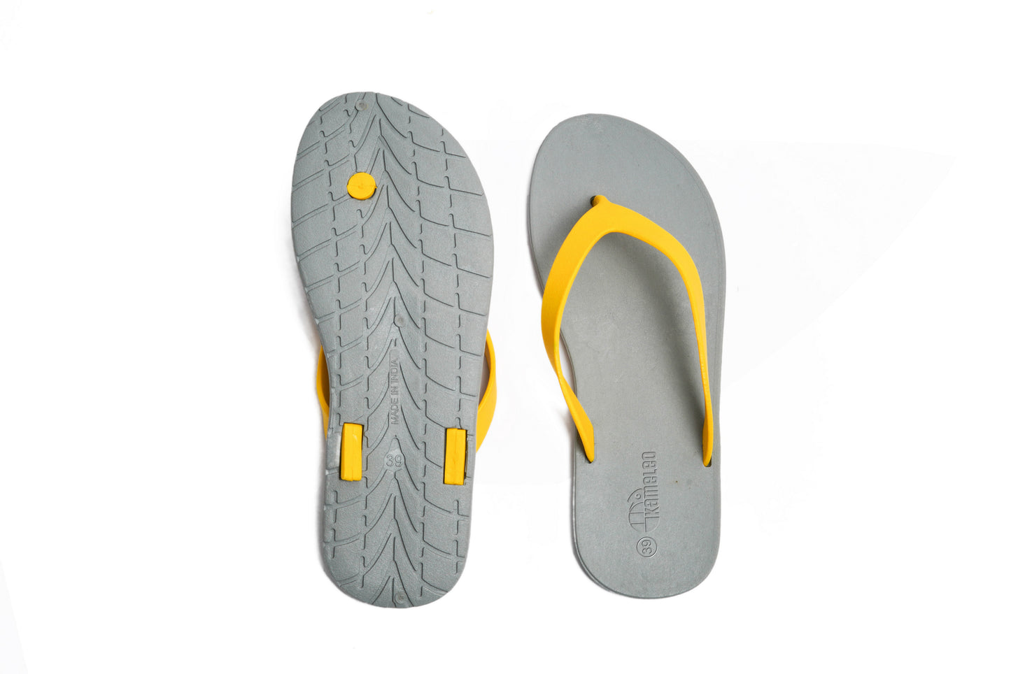 Flippy Grey Sole Yellow Strap