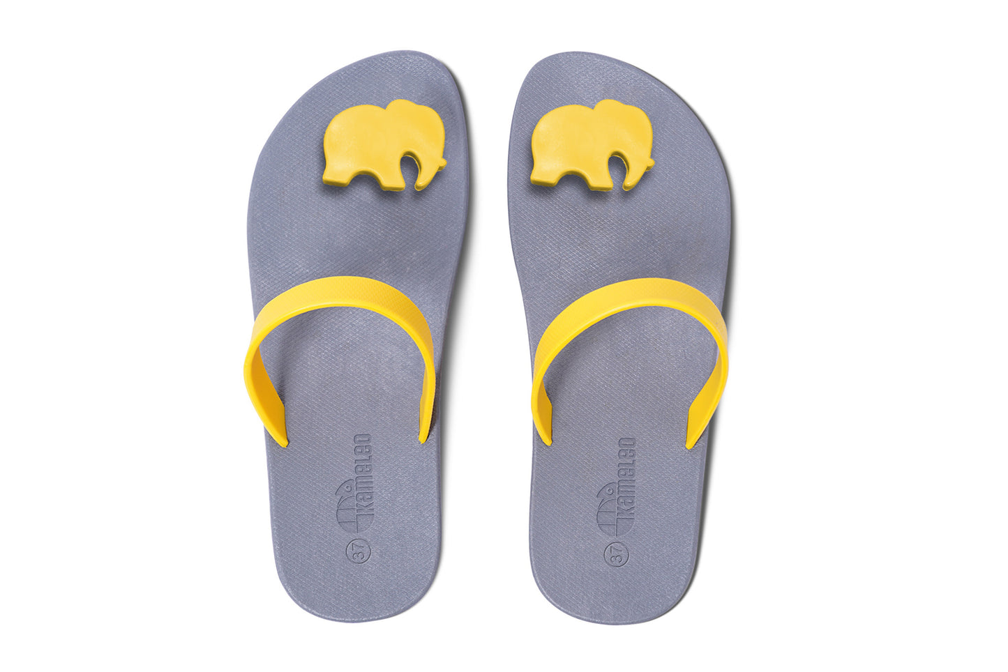 Poppi Ellie Grey Sole Yellow Strap