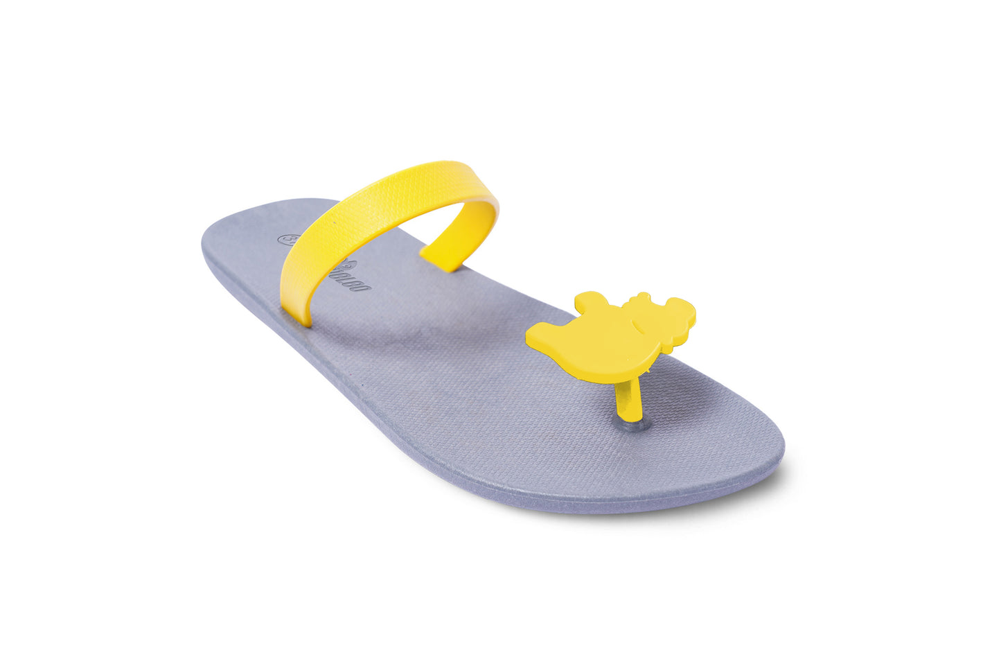 Poppi Hippo Grey Sole Yellow Strap