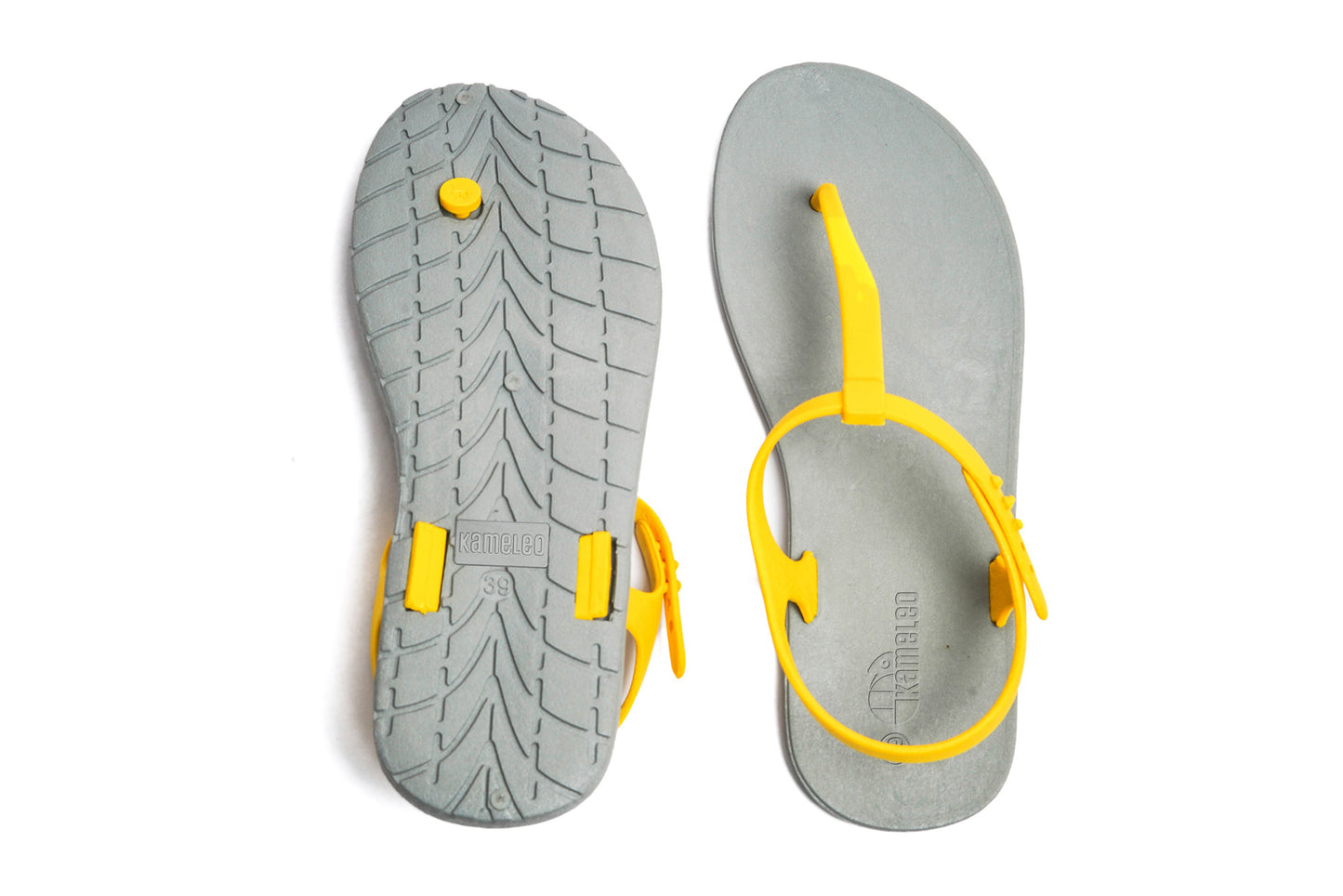 Saily Grey Sole Yellow Strap