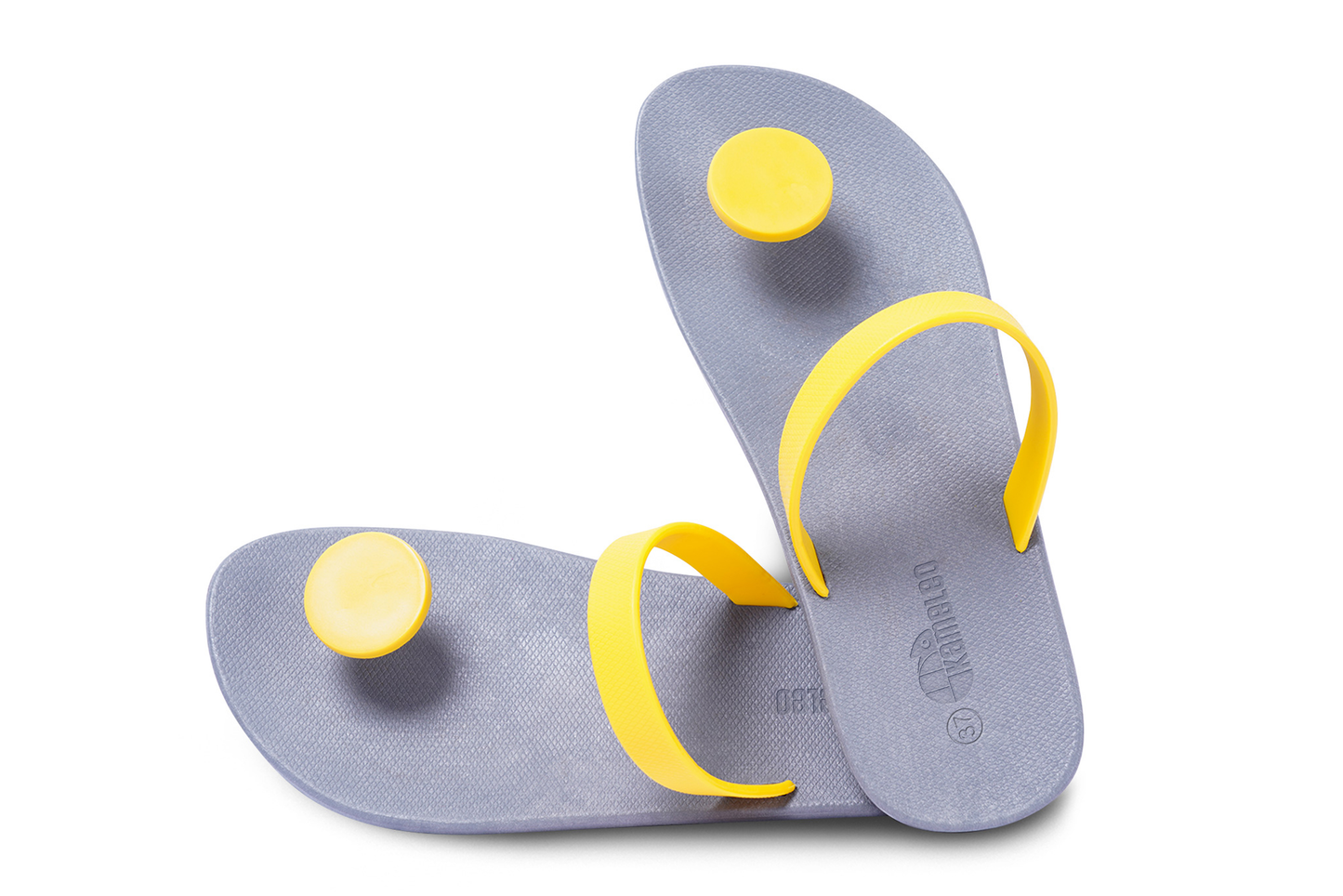 Poppi Dot Grey Sole Yellow Strap