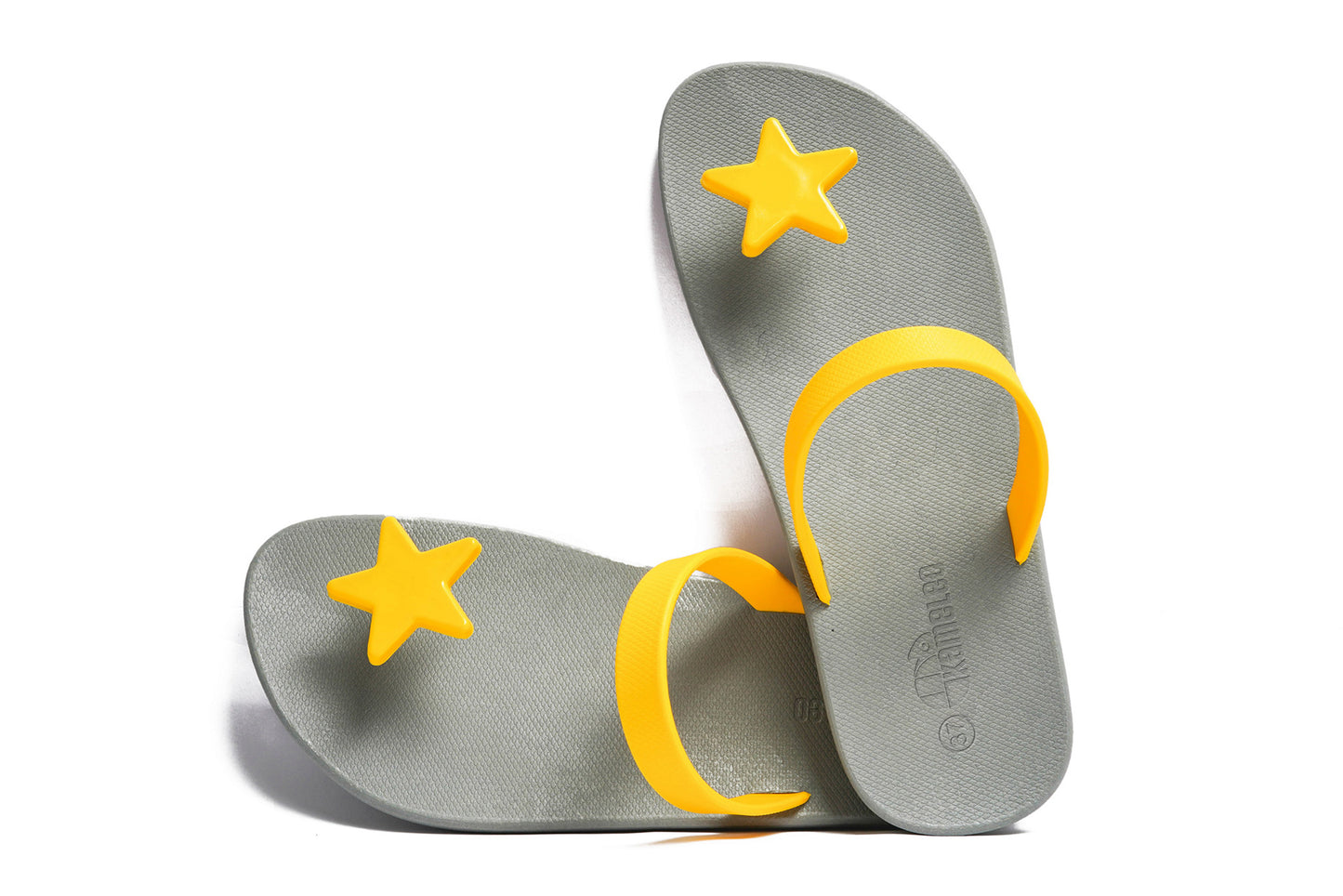 Poppi Star Grey Sole Yellow Strap