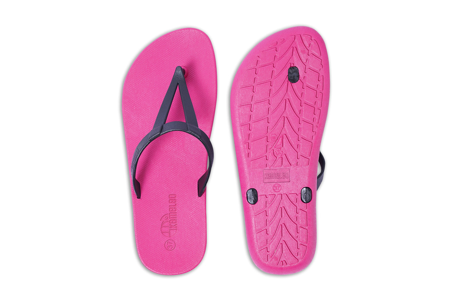 Eiffel Pink Sole Black Strap