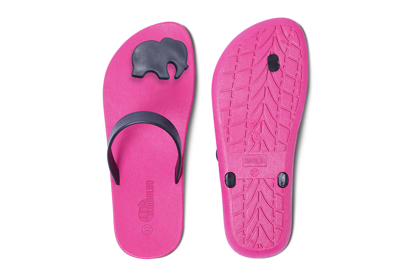 Poppi Ellie Pink Sole Black Strap