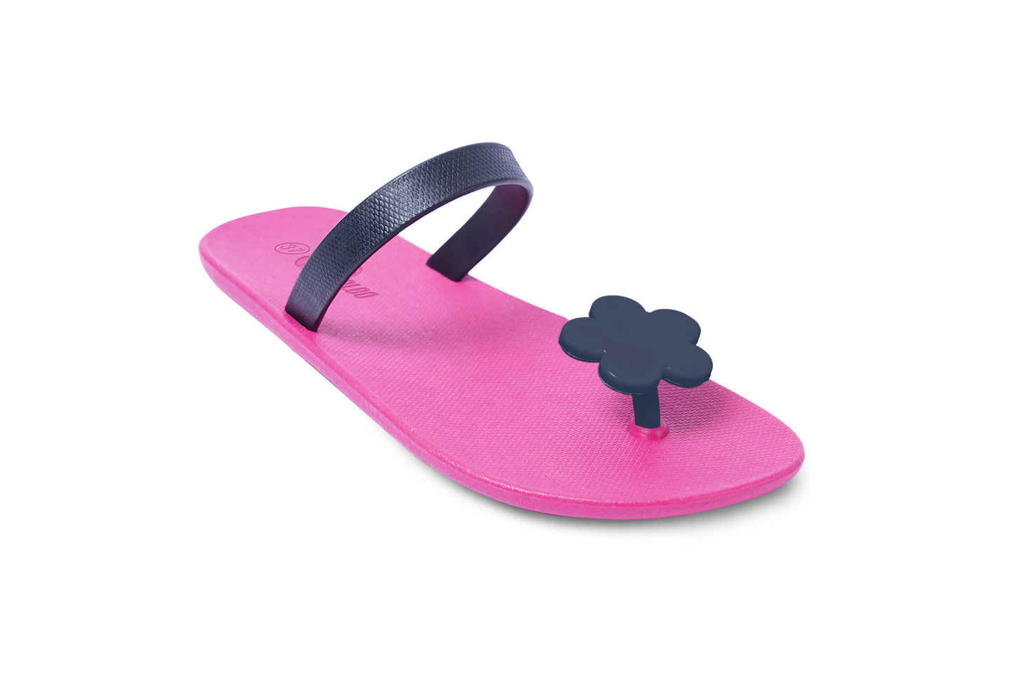 Poppi Flora Pink Sole Black Strap