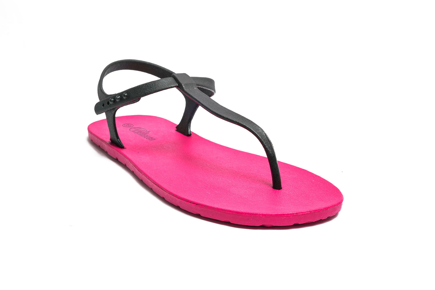 Saily Pink Sole Black Strap