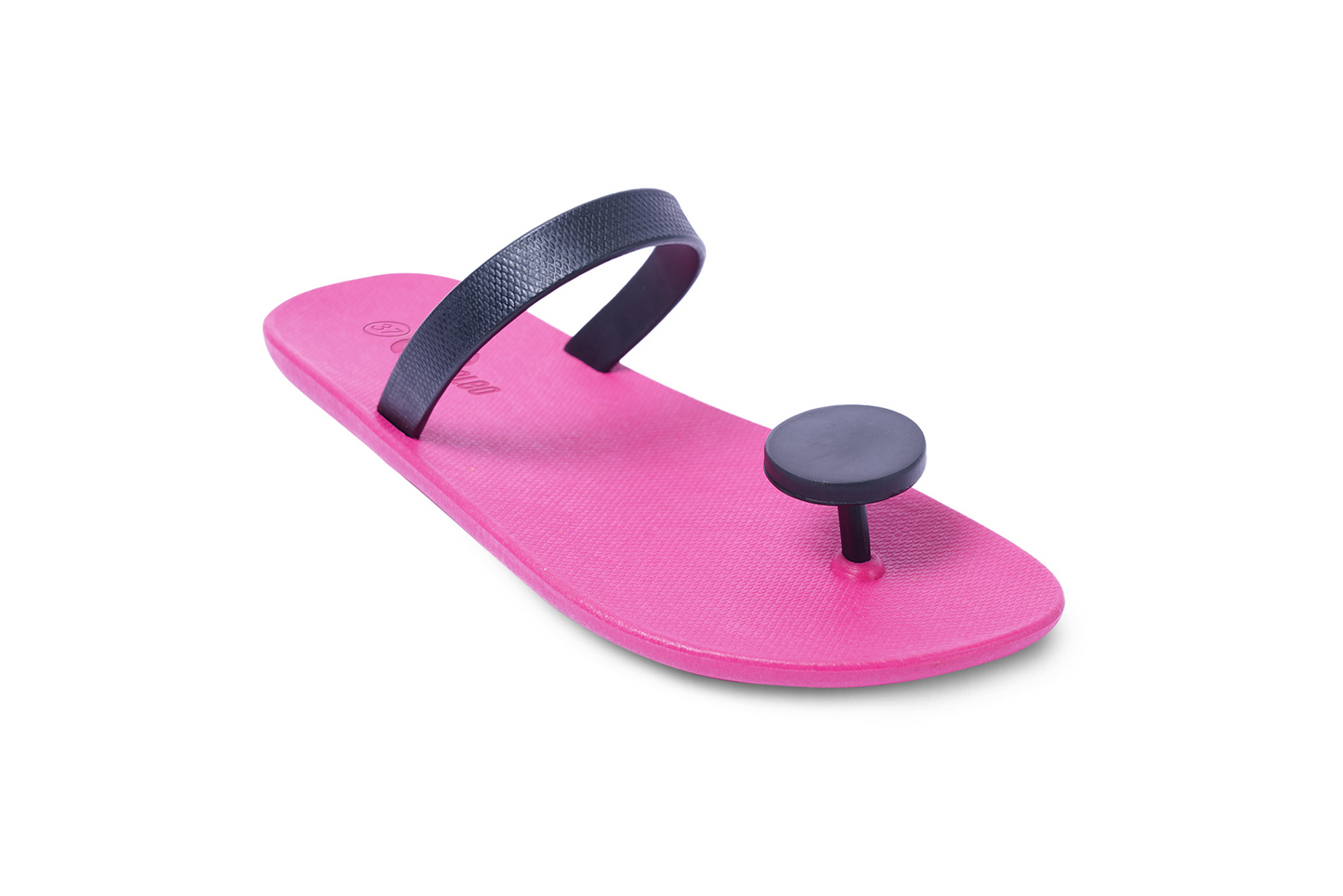 Poppi Dot Pink Sole Black Strap