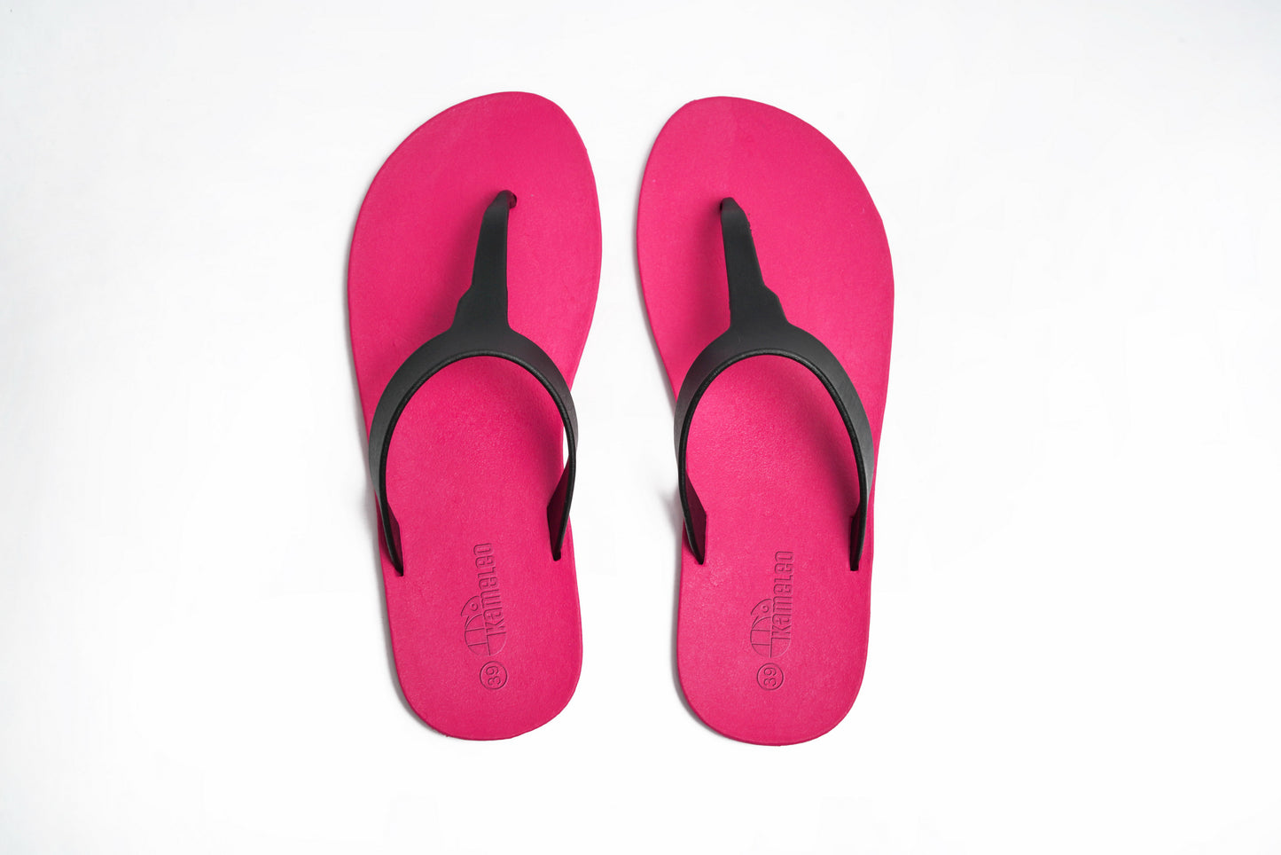 Thongs Pink Sole Black Strap