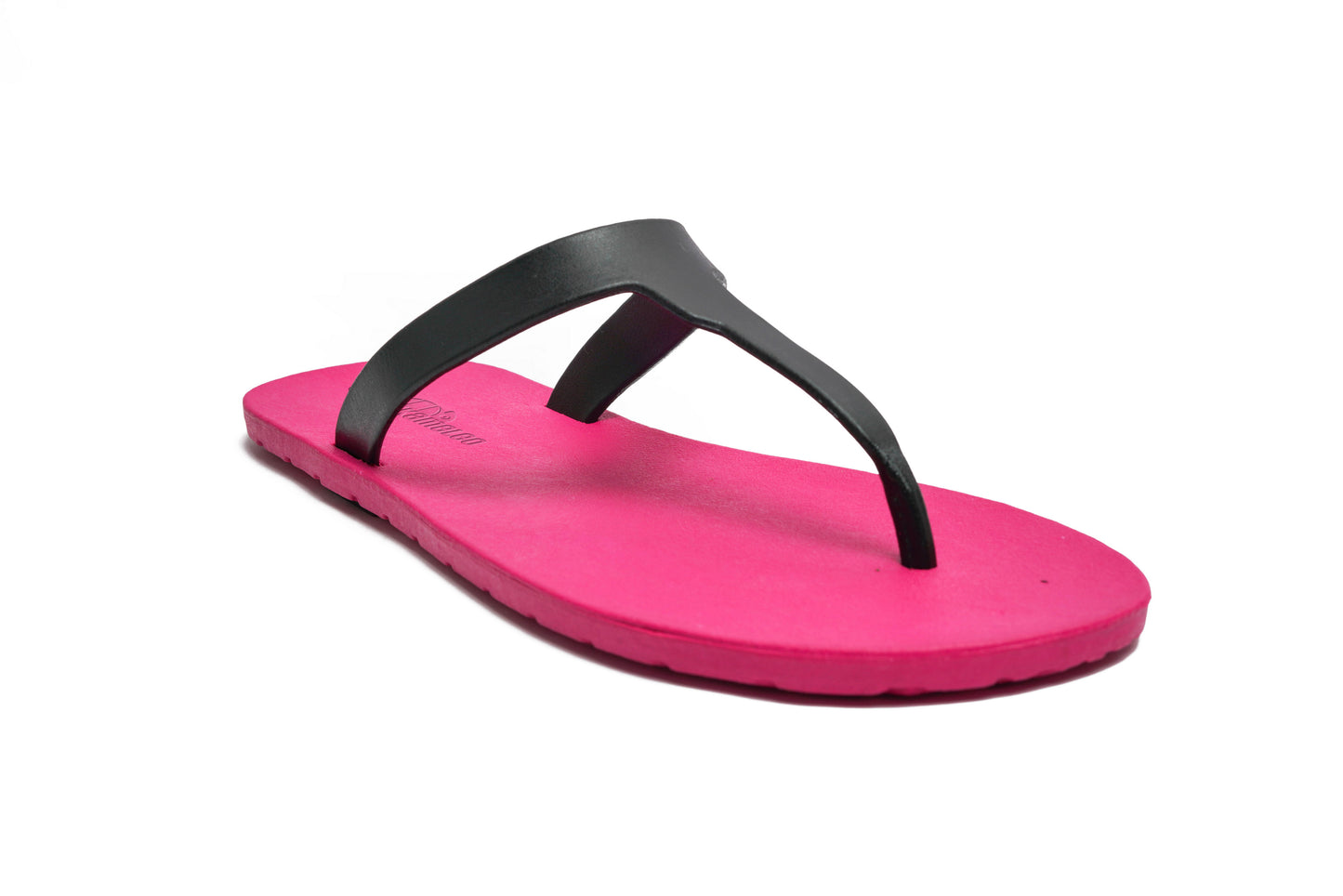Thongs Pink Sole Black Strap