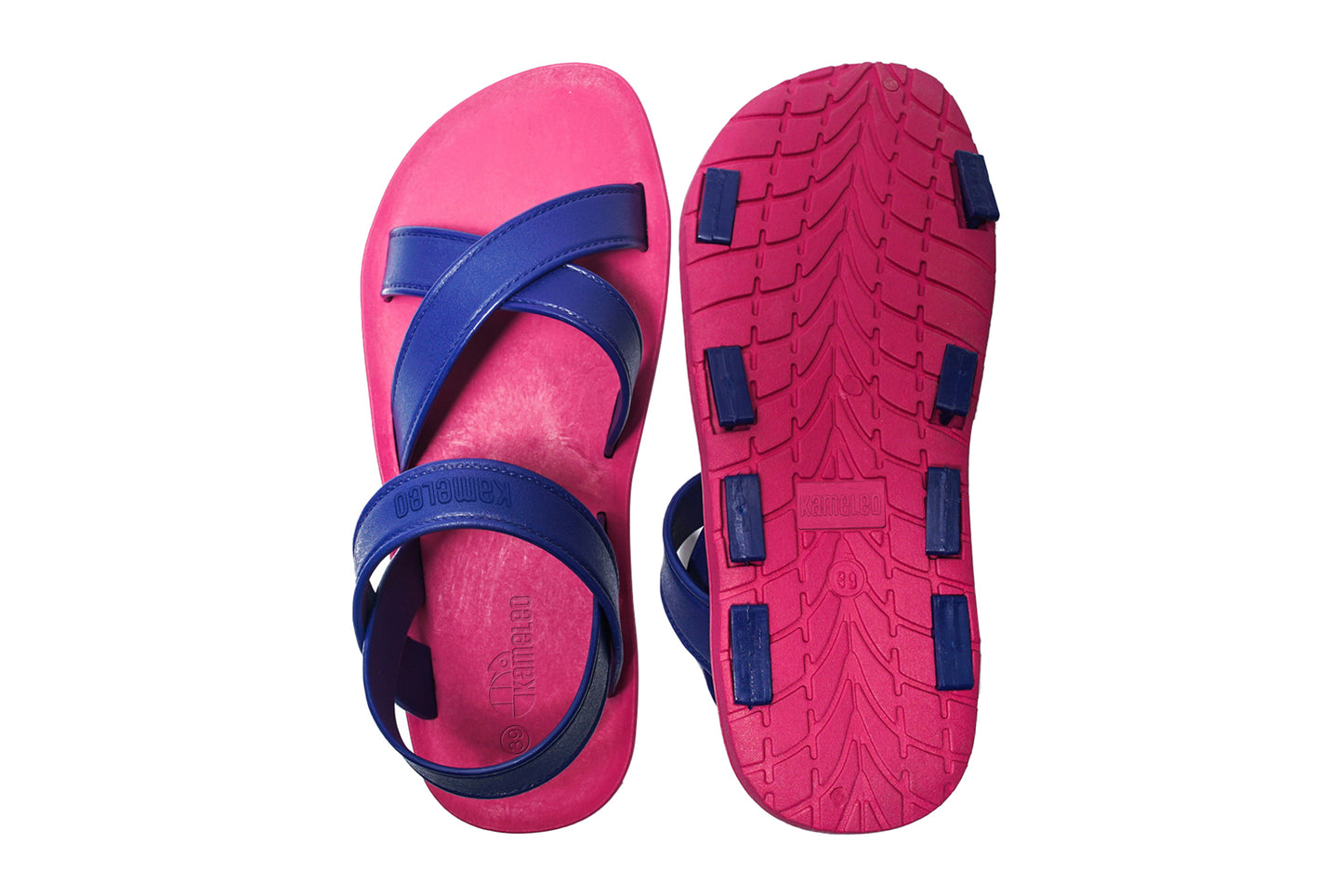 Cross Plus Pink Sole Blue Strap