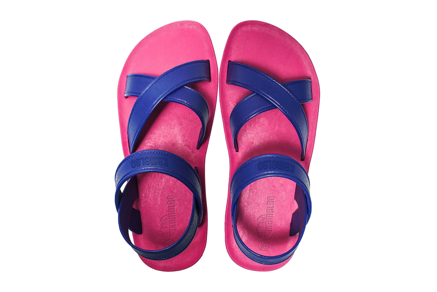 Cross Plus Pink Sole Blue Strap