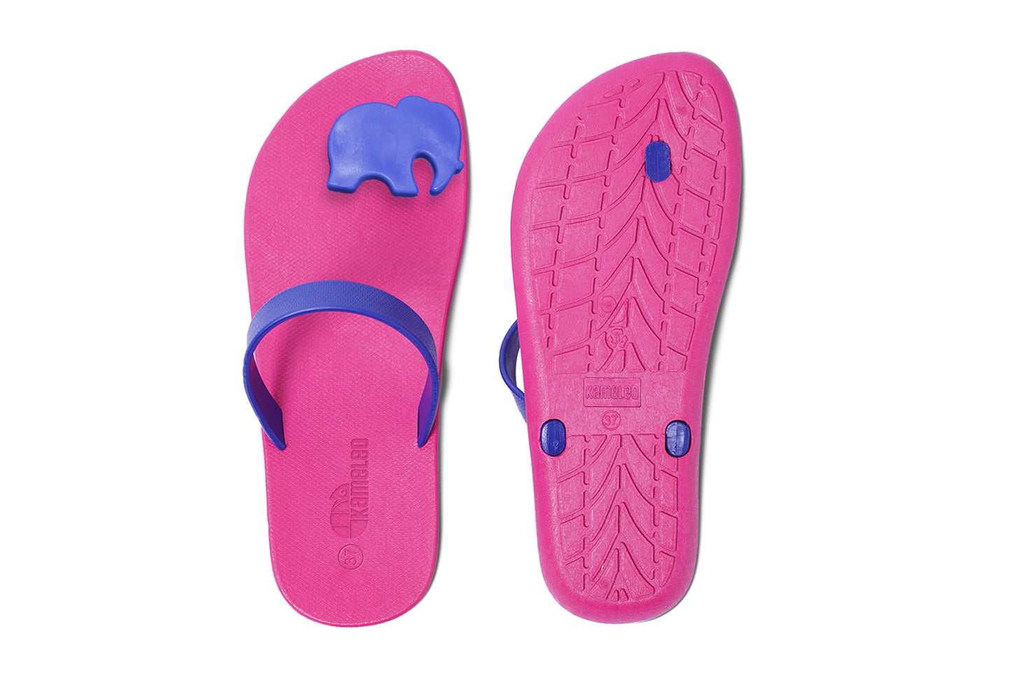 Poppi Ellie Pink Sole Blue Strap