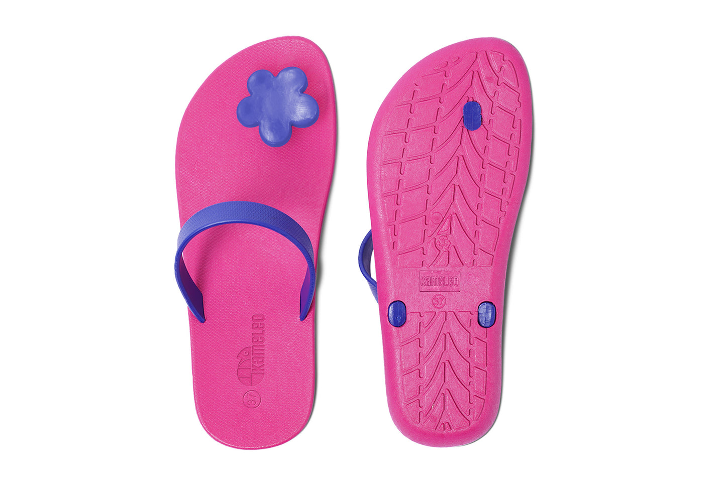 Poppi Flora Pink Sole Blue Strap