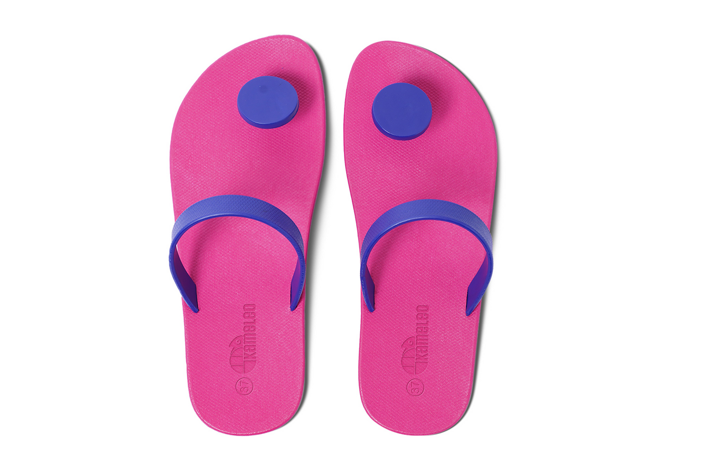 Poppi Dot Pink Sole Blue Strap