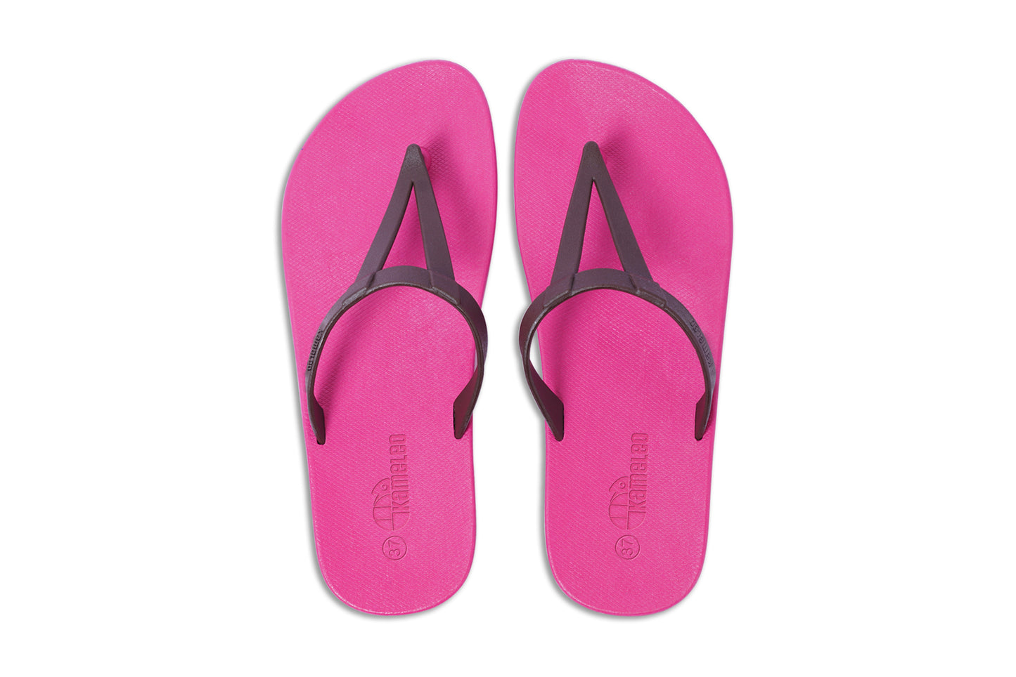 Eiffel Pink Sole Brown Strap