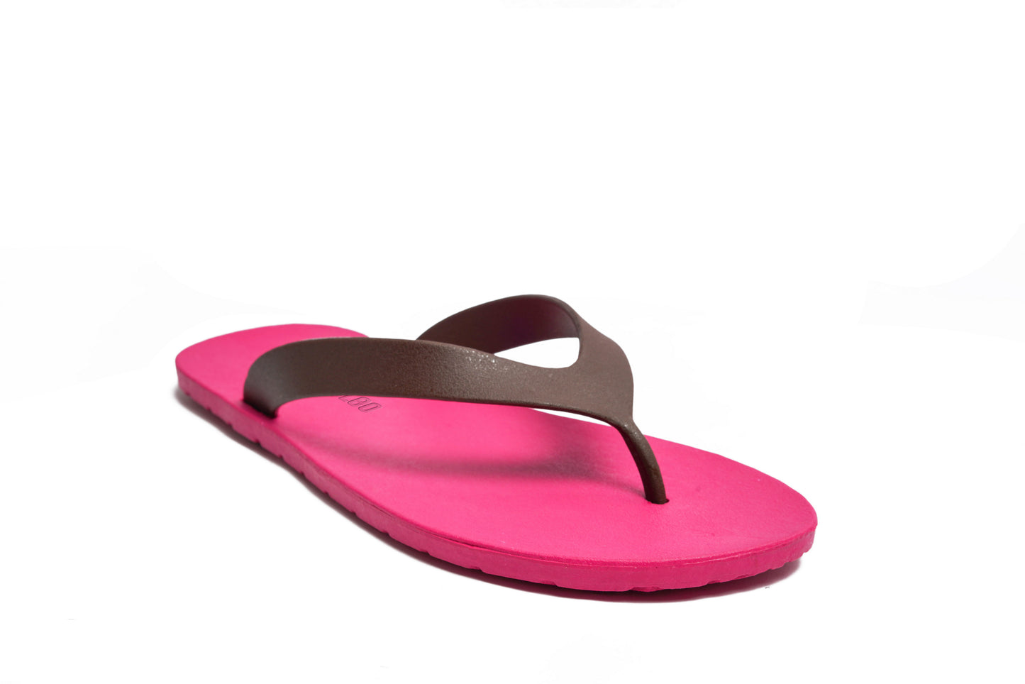 Flippy Pink Sole Brown Strap