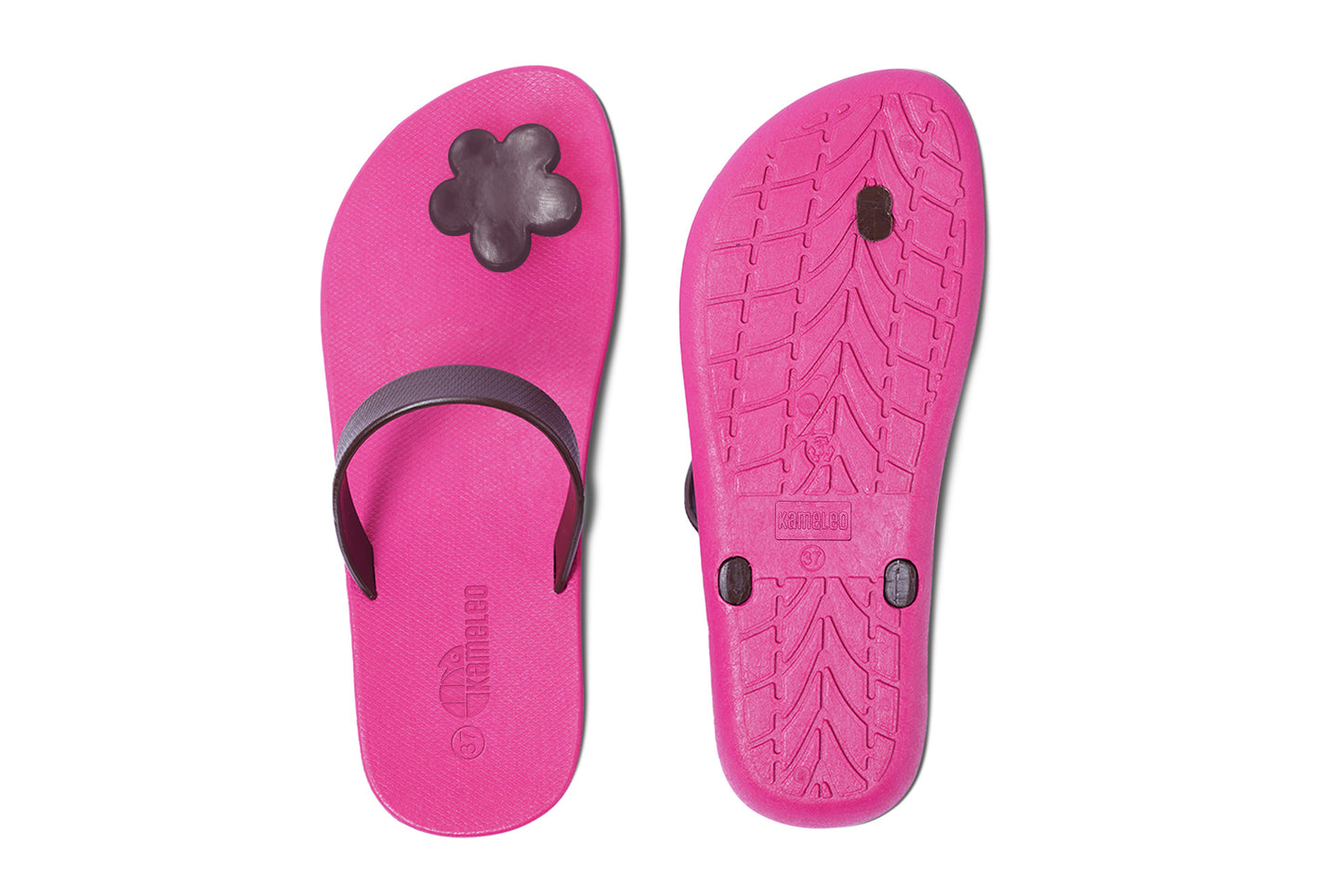 Poppi Flora Pink Sole Brown Strap