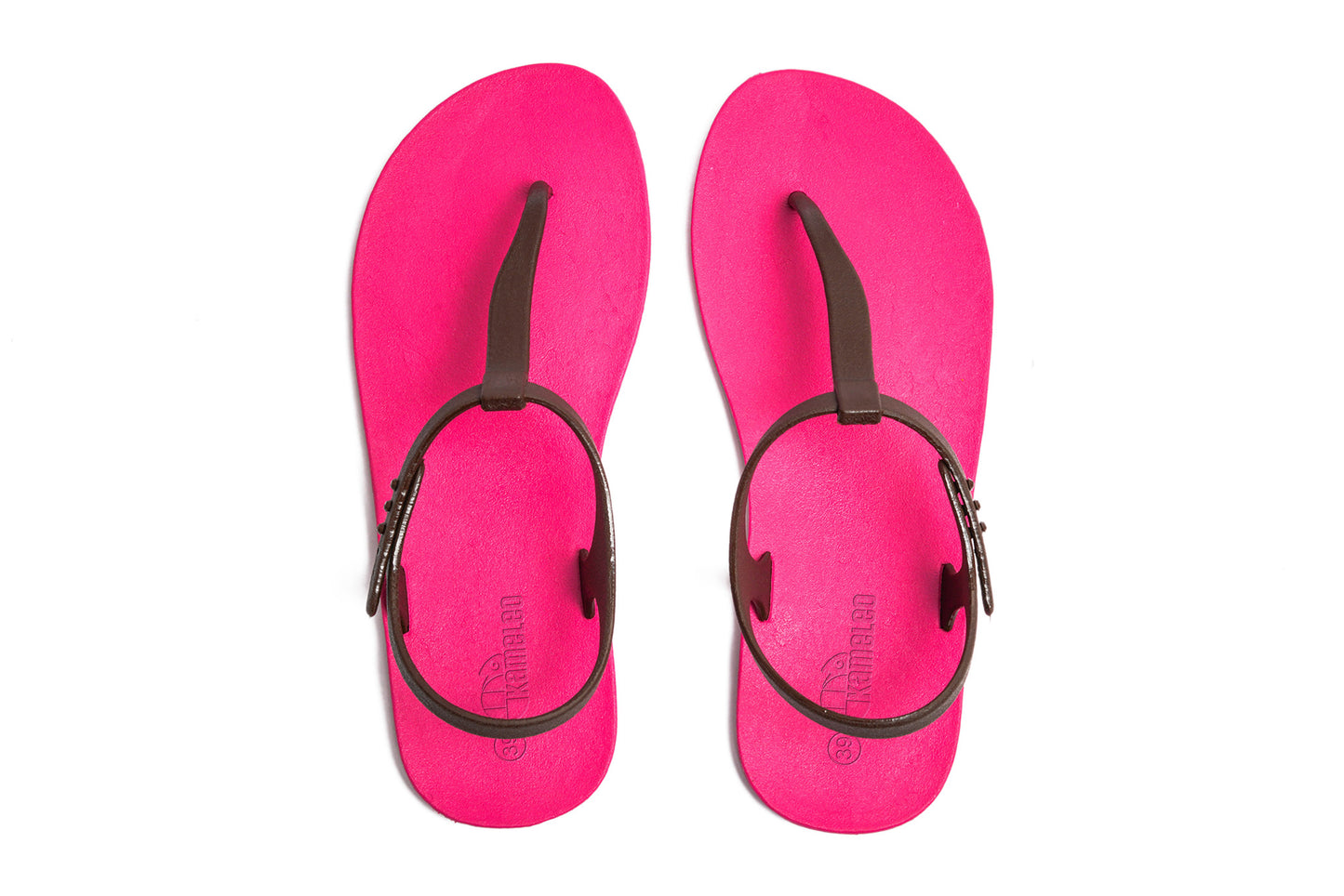 Saily Pink Sole Brown Strap