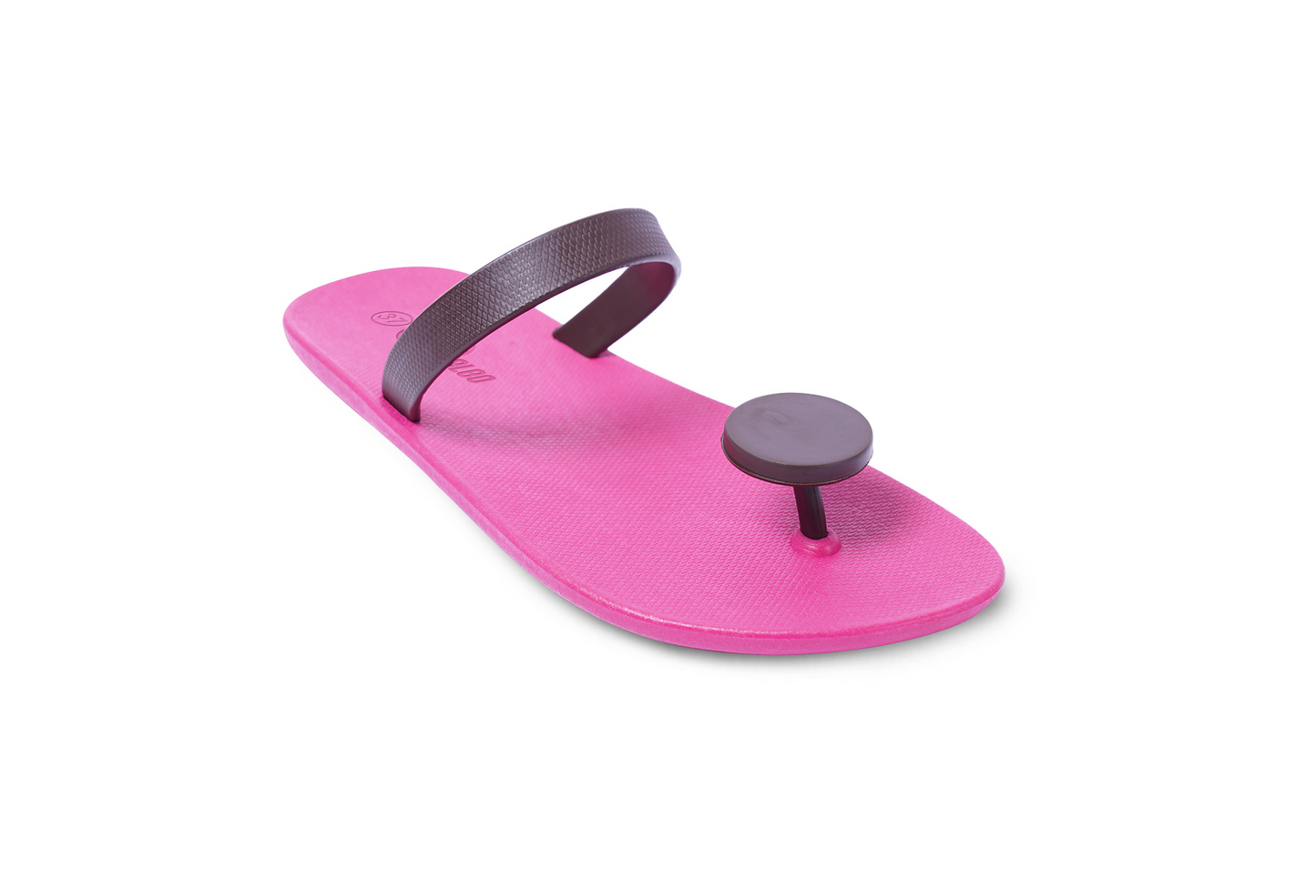 Poppi Dot Pink Sole Brown Strap