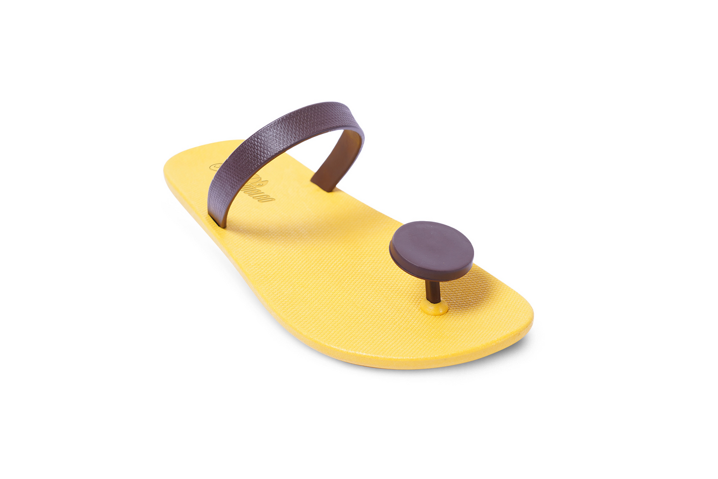 Poppi Dot Yellow Sole Brown Strap