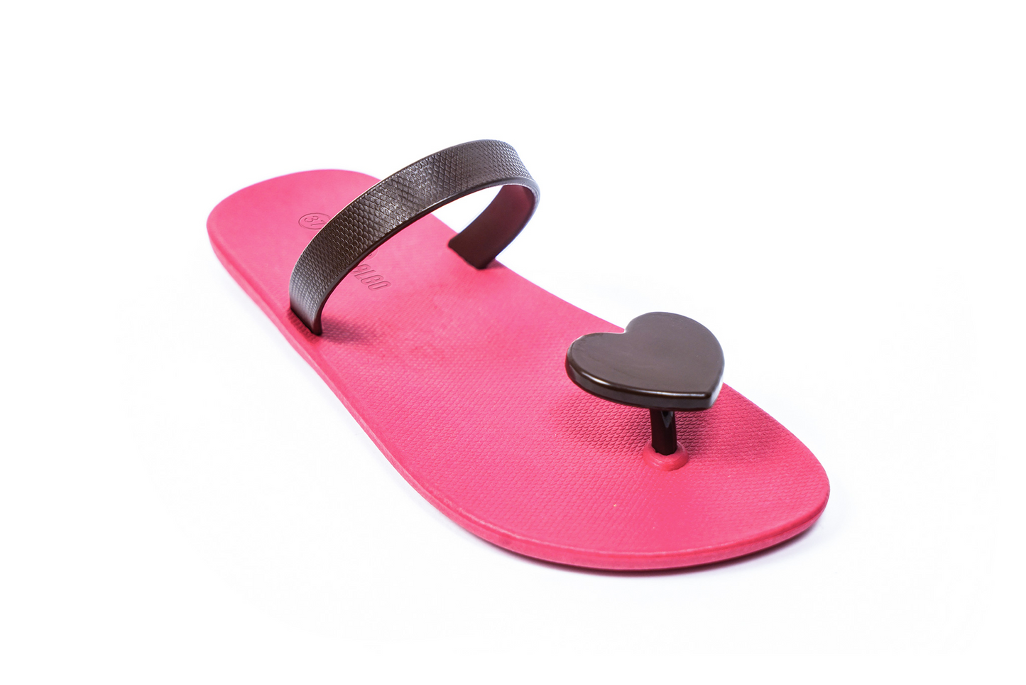 Poppi Heart Pink Sole Brown Strap