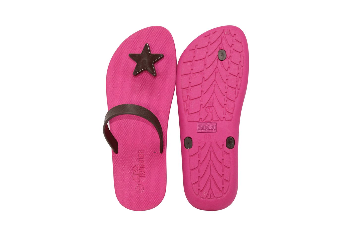 Poppi Star Pink Sole Brown Strap