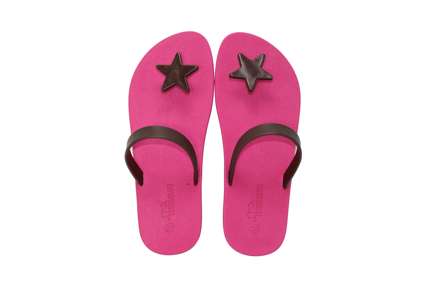 Poppi Star Pink Sole Brown Strap
