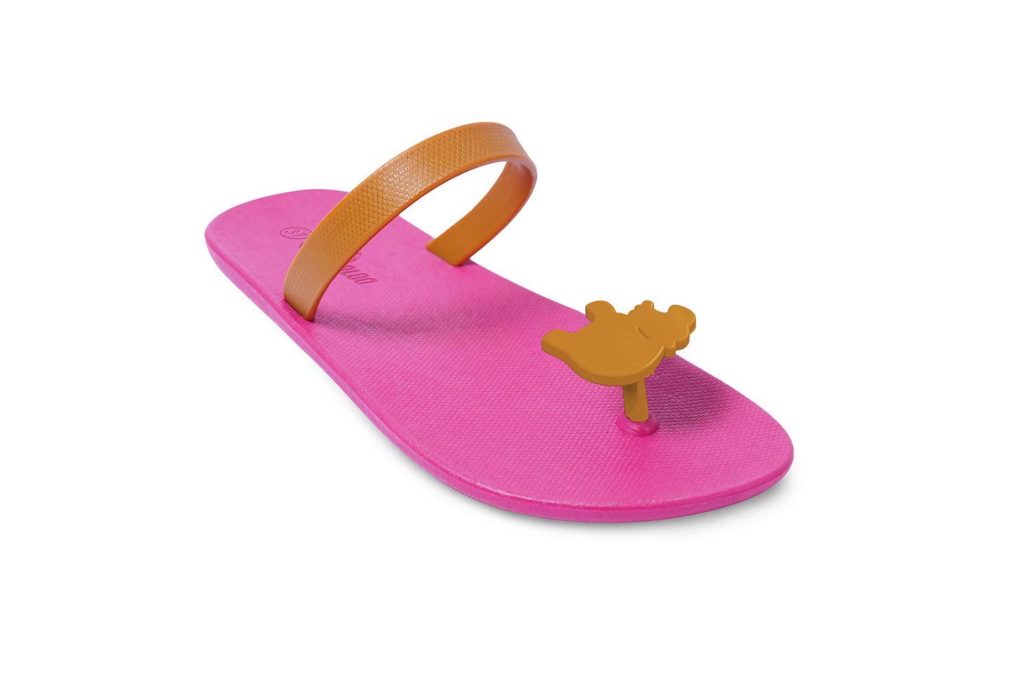 Poppi Hippo Pink Sole Caramel Strap
