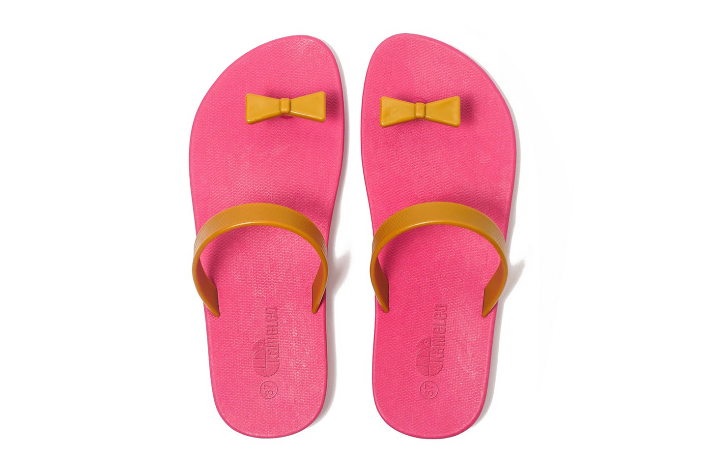 Poppi Bow Pink Sole Caramel Strap