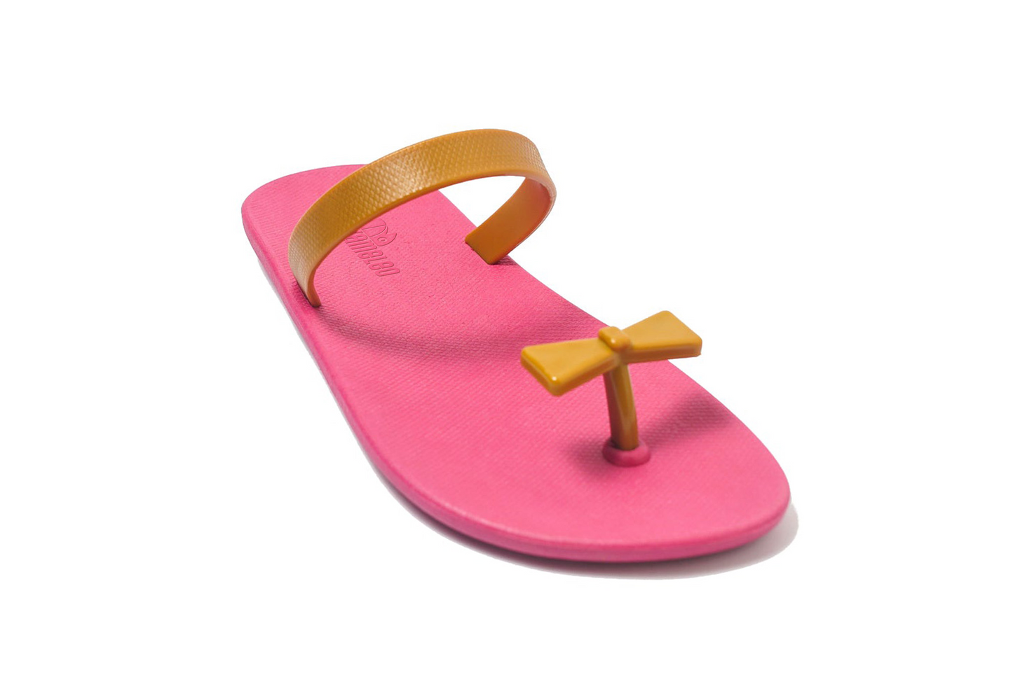 Poppi Bow Pink Sole Caramel Strap