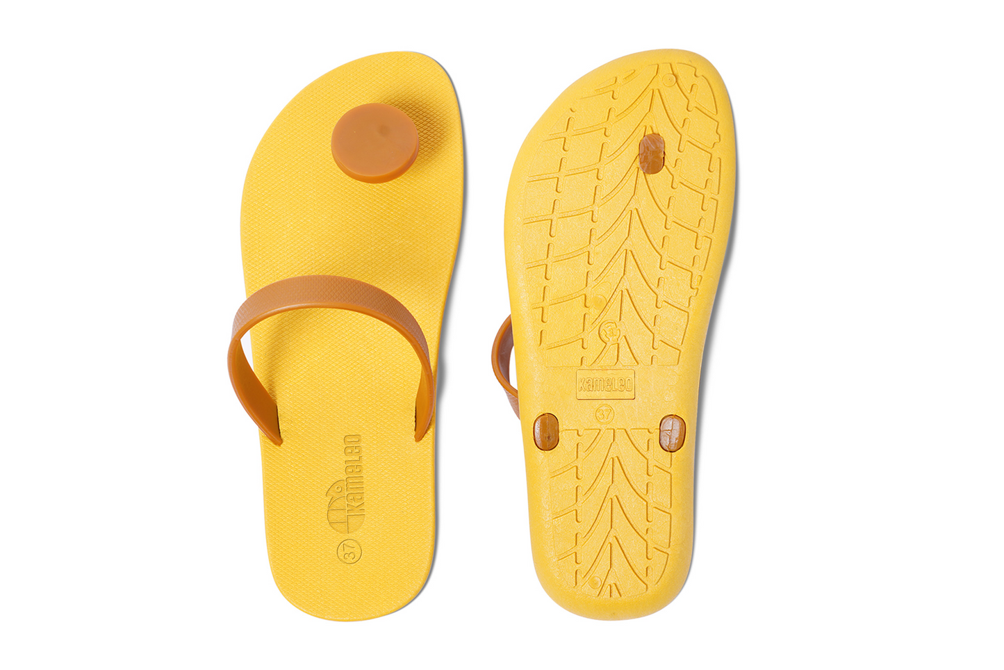 Poppi Dot Yellow Sole Caramel Strap