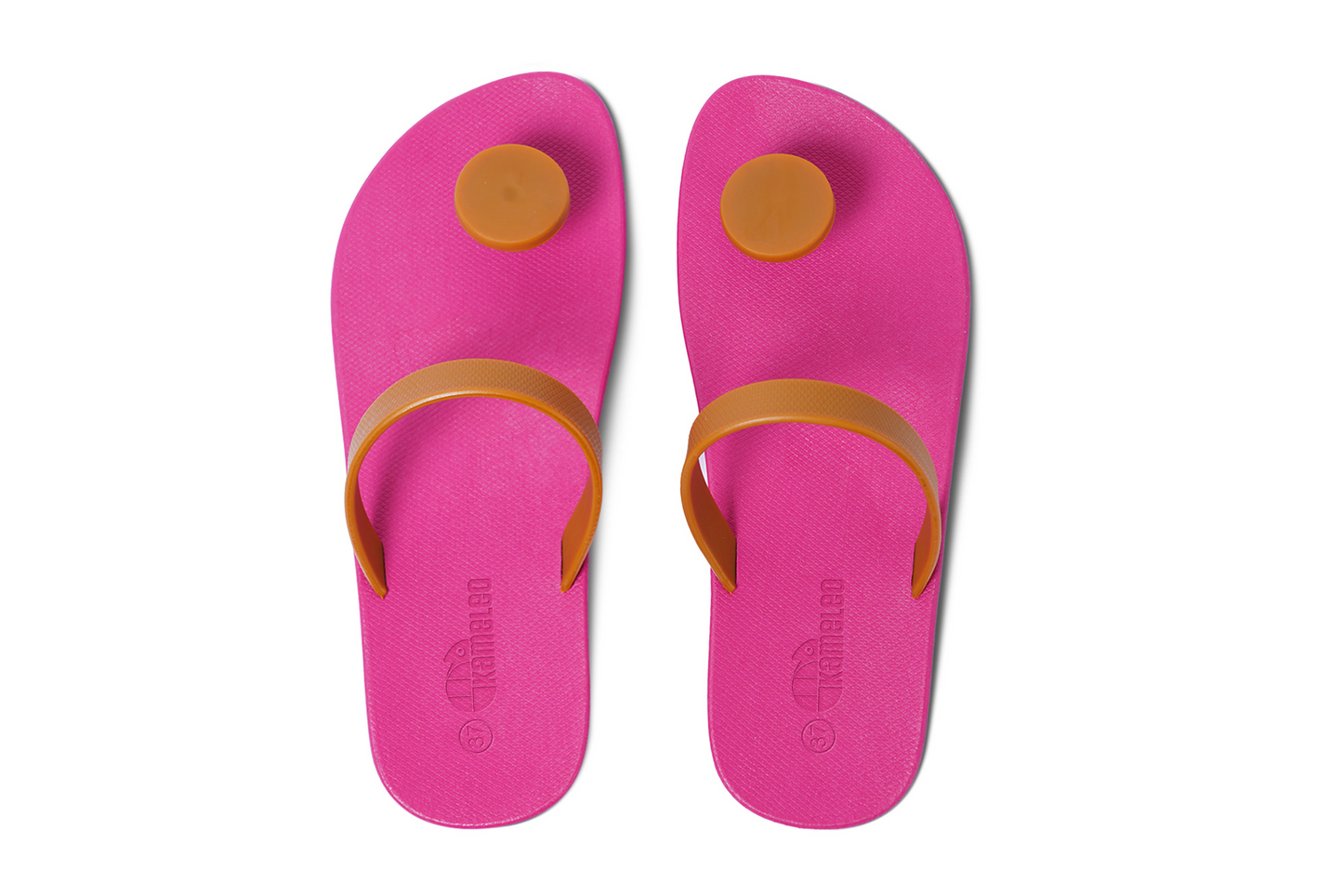 Poppi Dot Pink Sole Caramel Strap