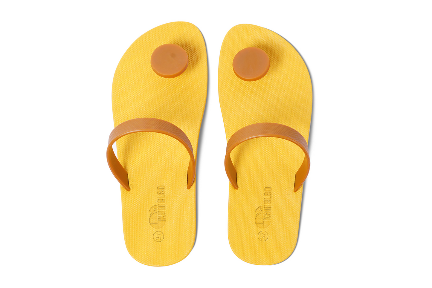 Poppi Dot Yellow Sole Caramel Strap