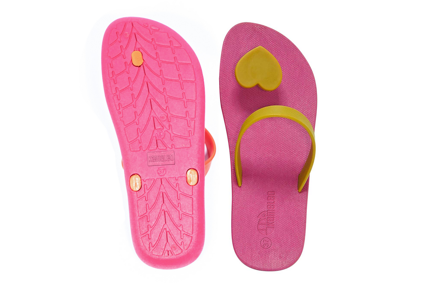 Poppi Heart Pink Sole Caramel Strap