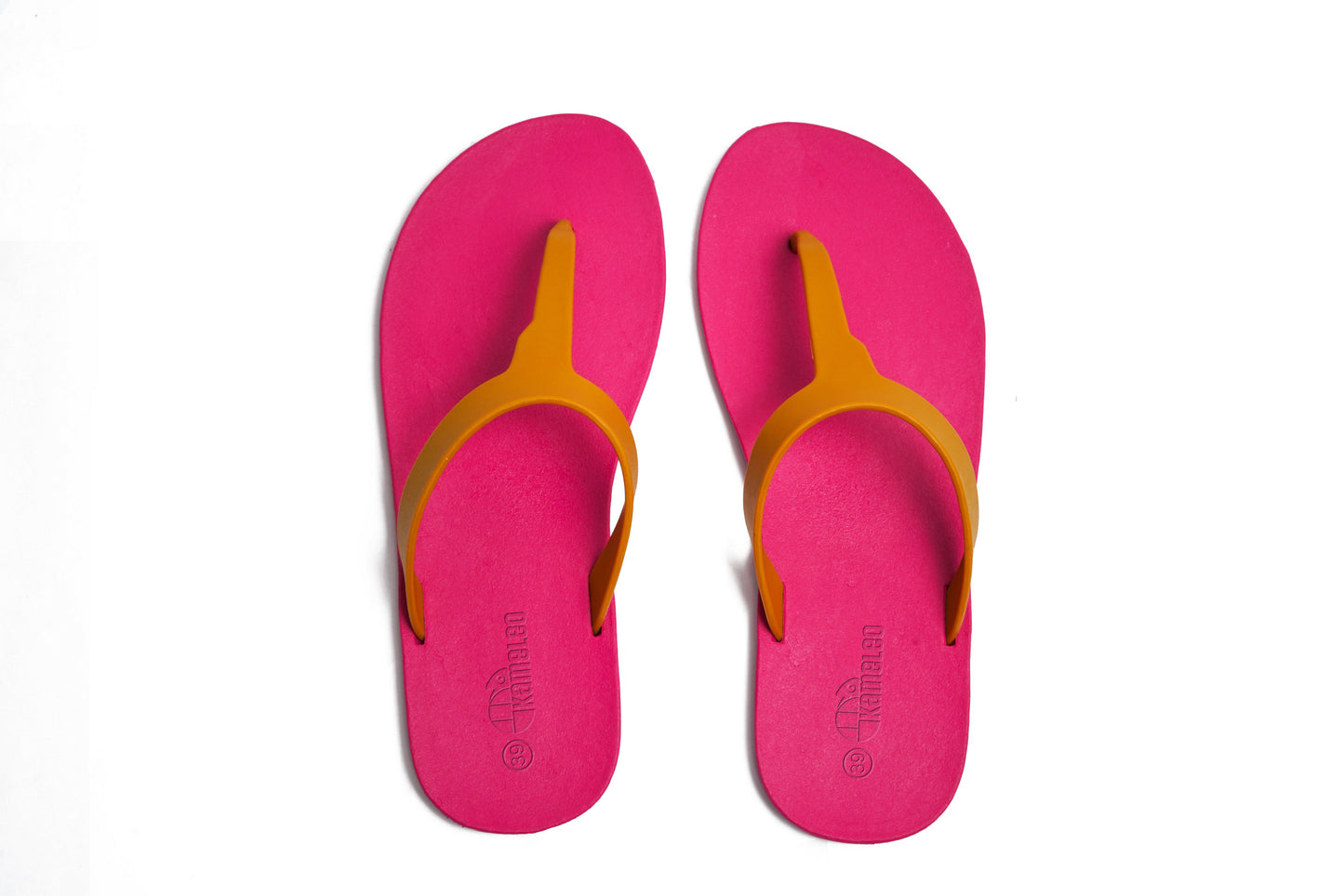 Thongs Pink Sole Caramel Strap