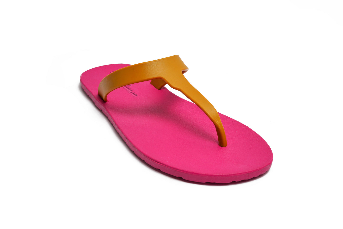 Thongs Pink Sole Caramel Strap