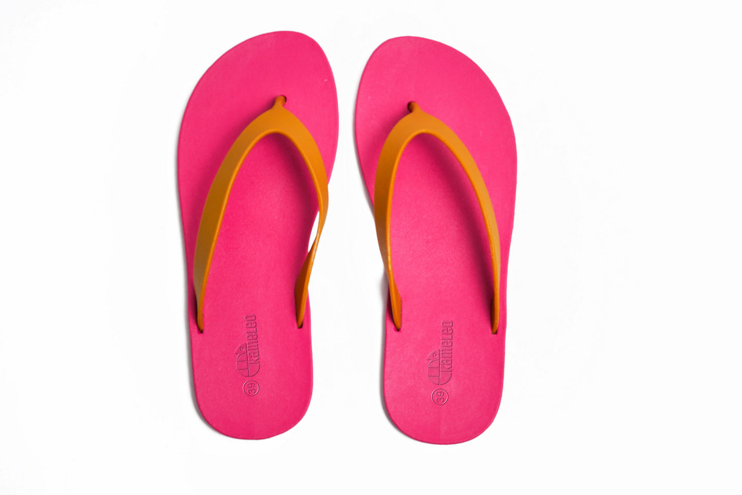 Flippy Pink Sole Caramel Strap