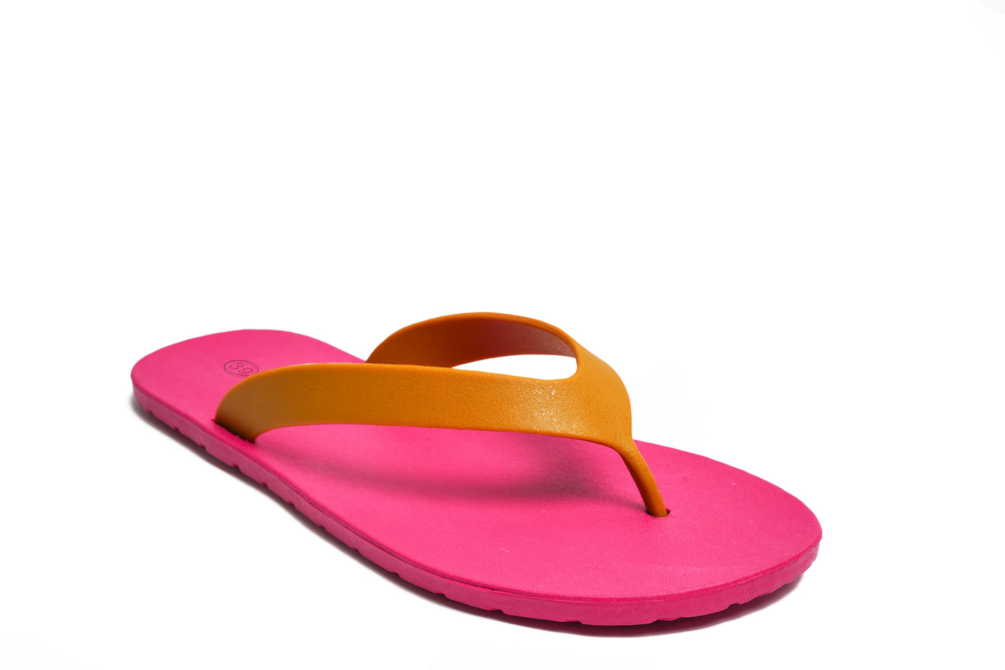 Flippy Pink Sole Caramel Strap