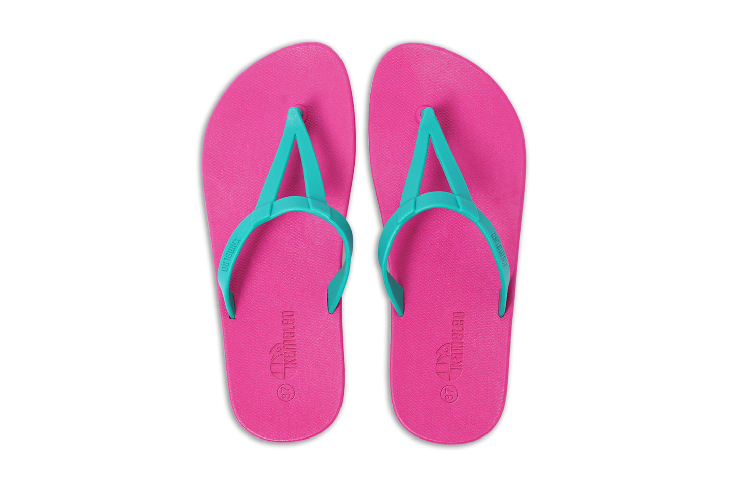 Eiffel Pink Sole Green Strap