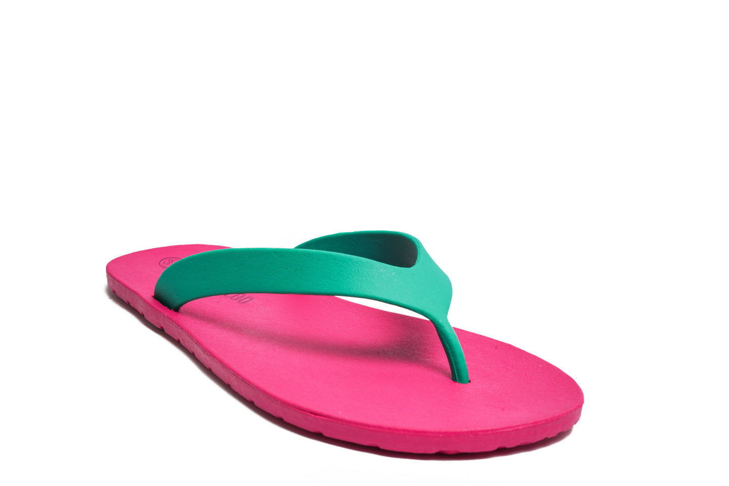 Flippy Pink Sole Green Strap