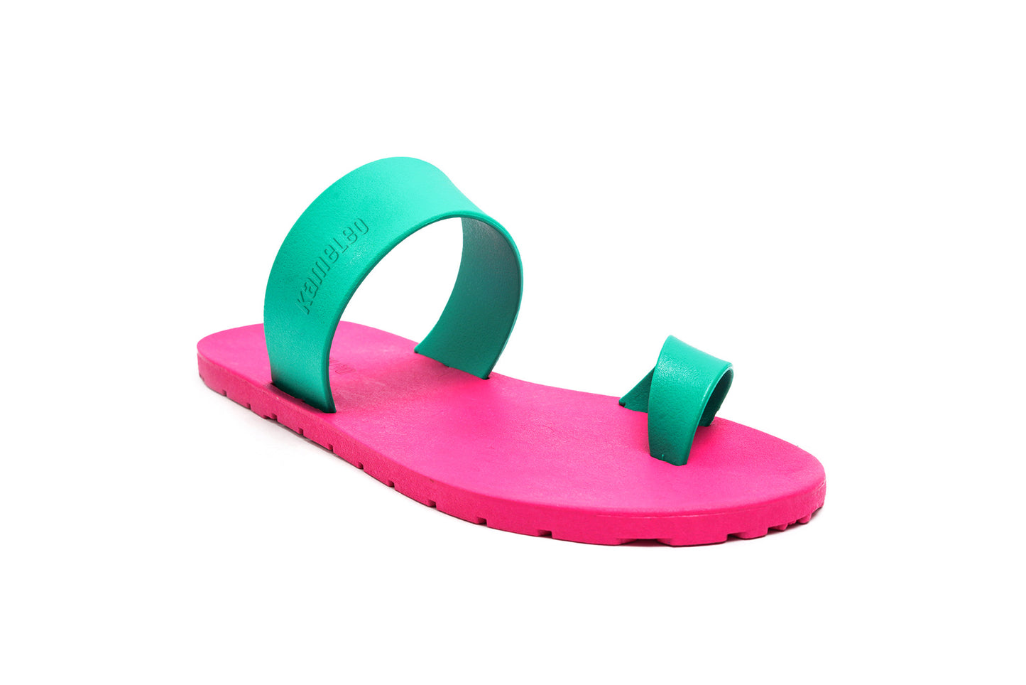 Pop Thumb Pink Sole Green Strap
