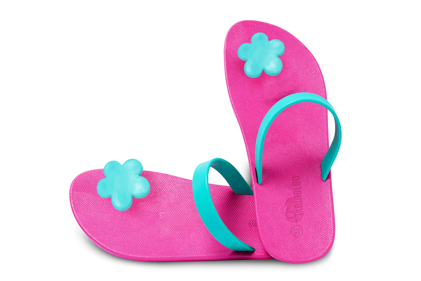 Poppi Flora Pink Sole Green Strap